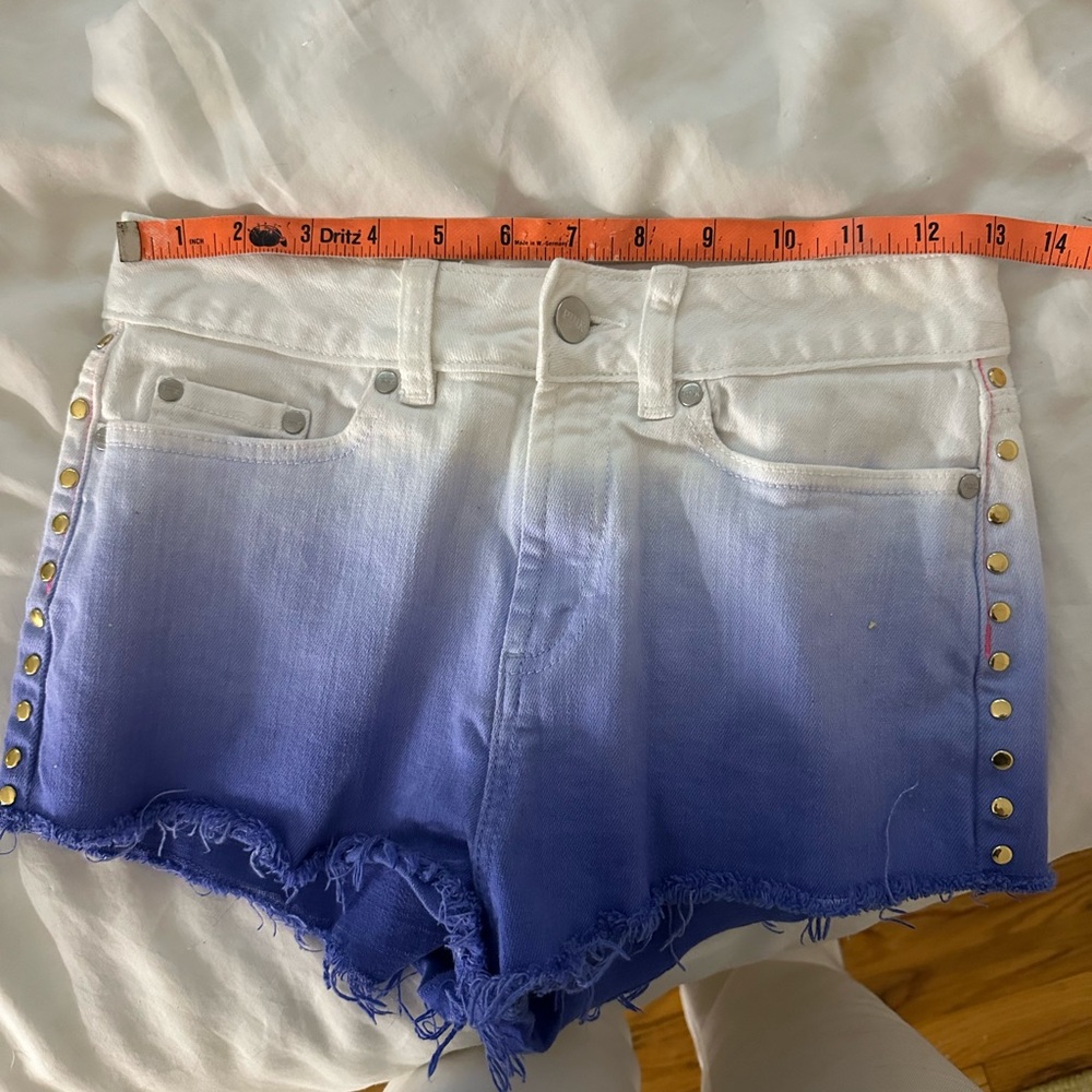 PINK Victoria's Secret Blue and White Jean Shorts Ombre